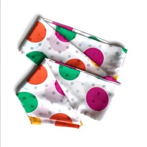 1970’s Vintage Polka Dot Scarf Bow Tie Statement